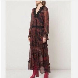 Coach Boho Long Maxi Dress Floral Studded!! Authentic!